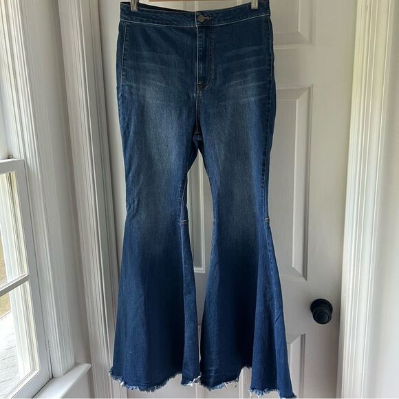Free People We the Free Just Float On High Waist Flare Jeans 30 - Picture 2 of 5